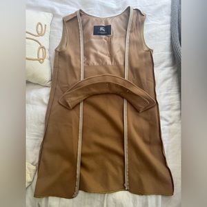 BURBERRY Wool zip-in detachable liner w buttoned collar liner trench coat vest S